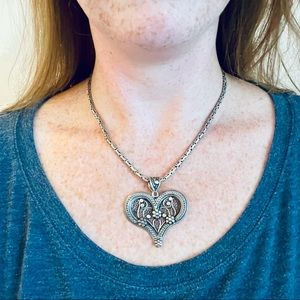Stirling silver heart necklace